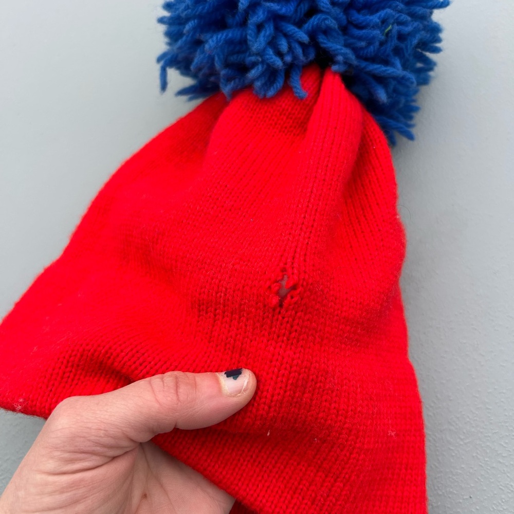 Red Winter Beanie With Olympic Patch - image 4